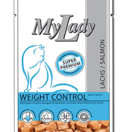 My Lady консервы для кошек для контроля веса с лососем пауч 85 гр. 